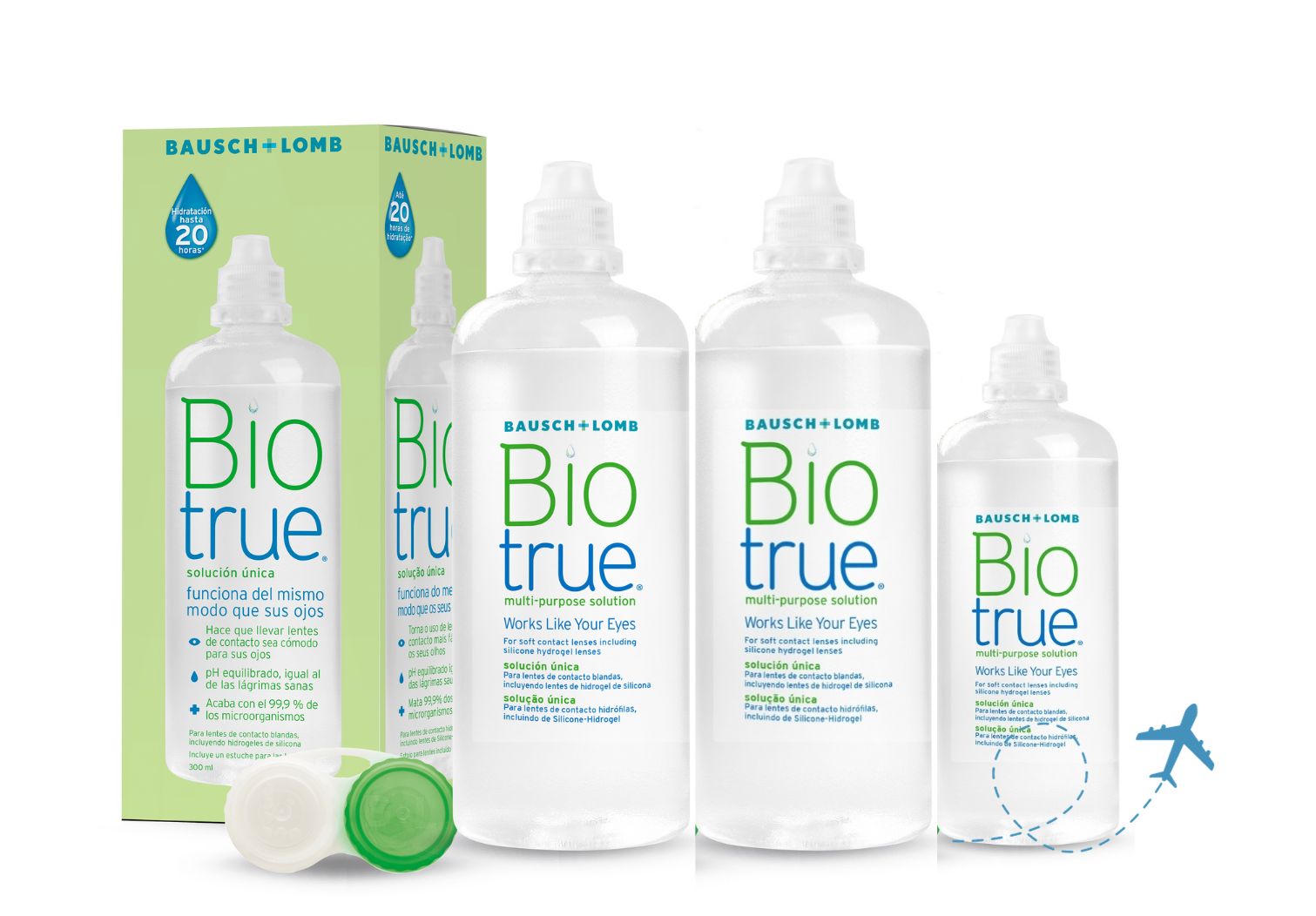 Pack Biotrue® 2x300ml + 1 x FlightPack 60ml